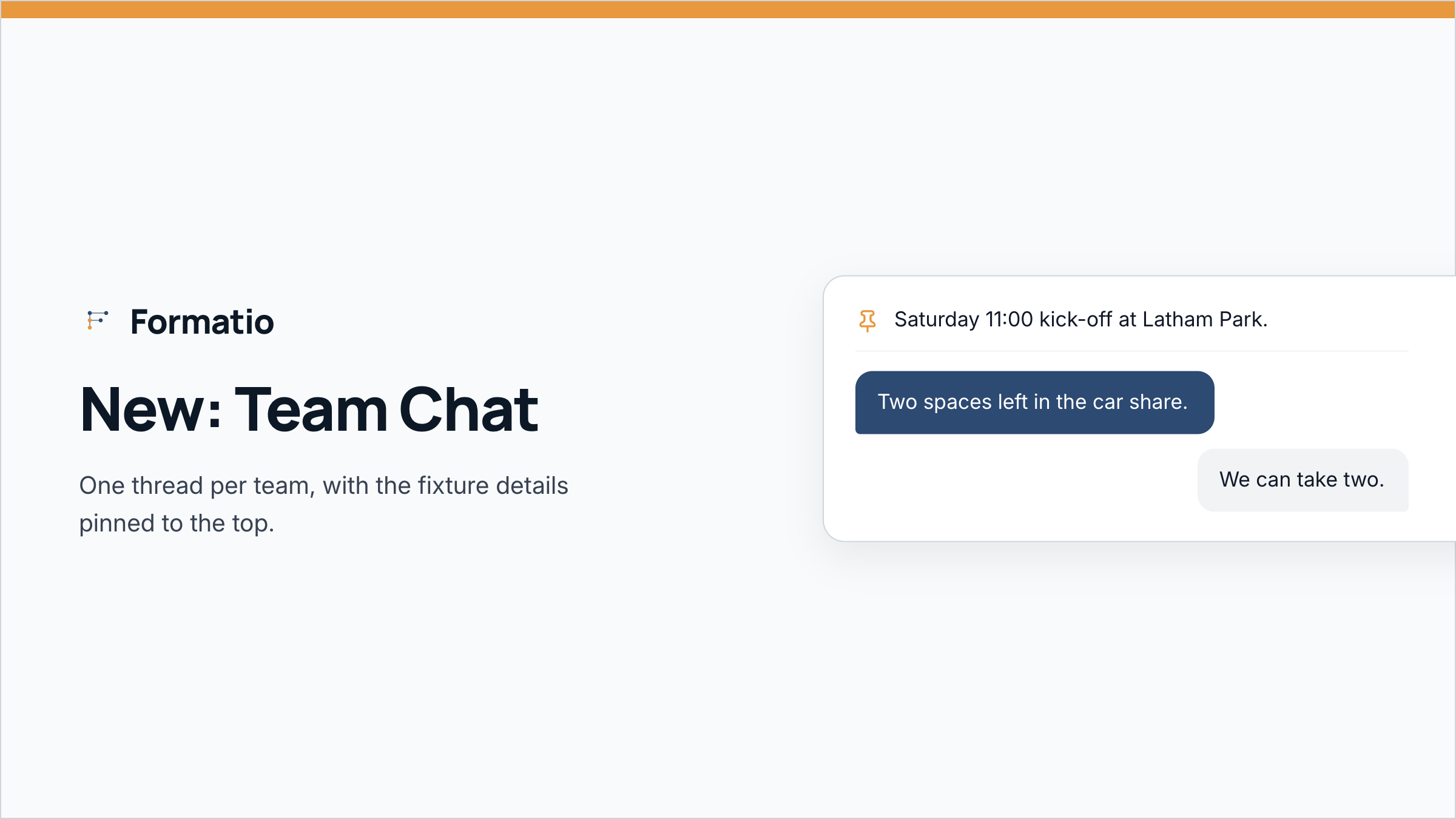 Introducing team chat: keep parents in the loop without a WhatsApp group for every team